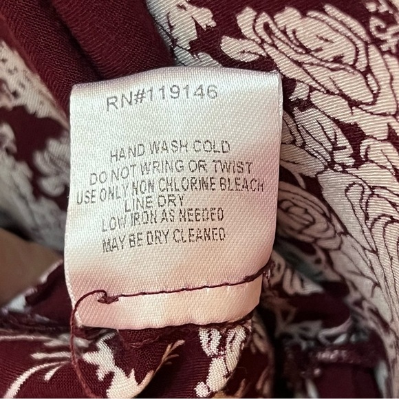 JODIFL Burgundy Floral Blouse - Picture 8 of 9